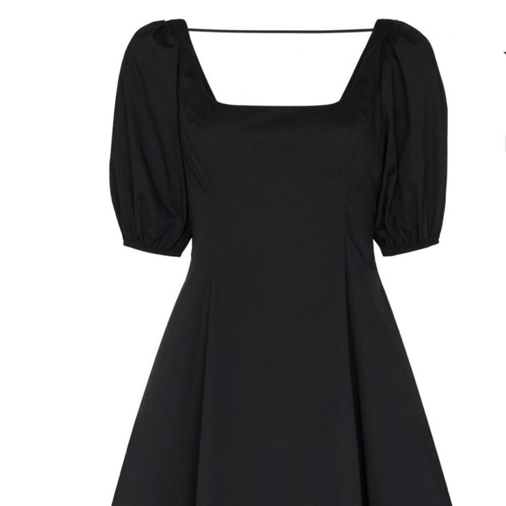 Staud black mini dress